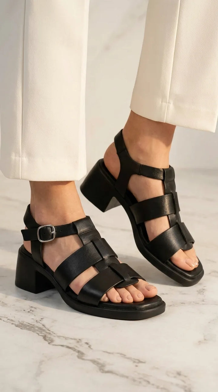 Black Formal Sandal For Women PU0774