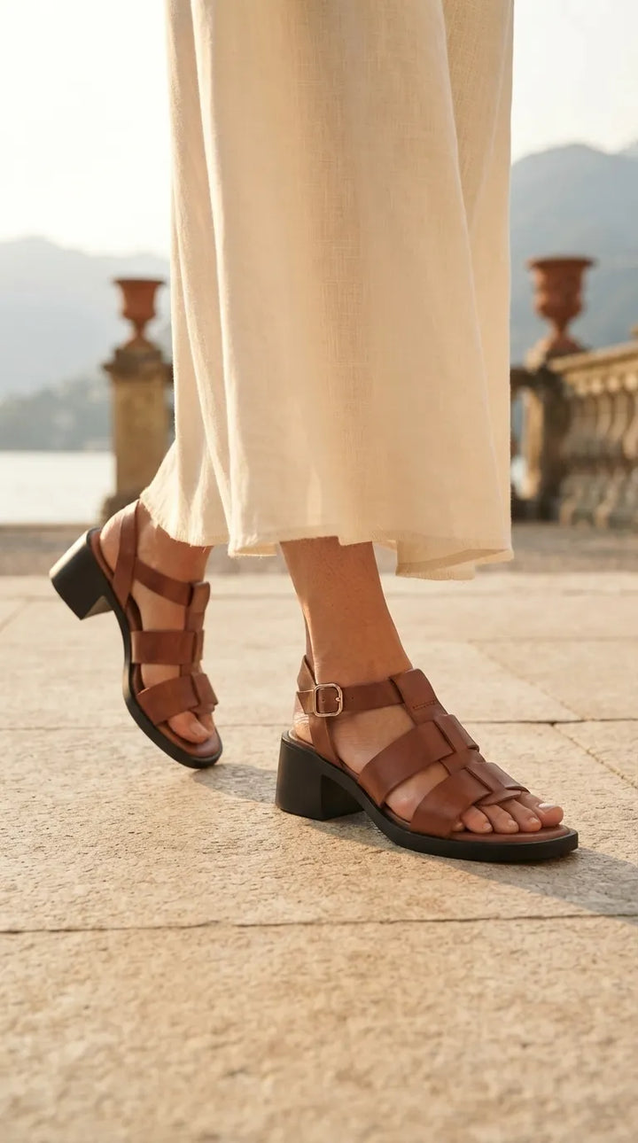 Brown Formal Sandal For Women PU0774