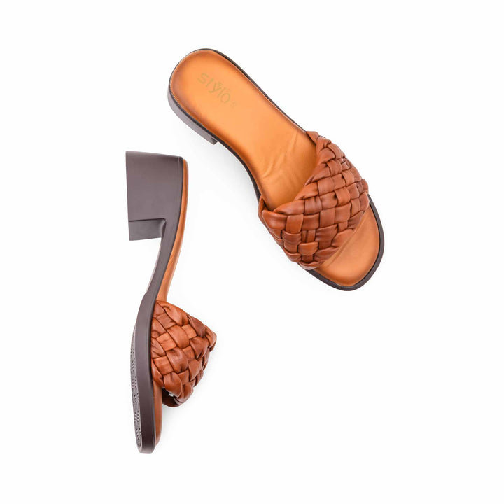 Brown Formal Slipper For Women PU0776