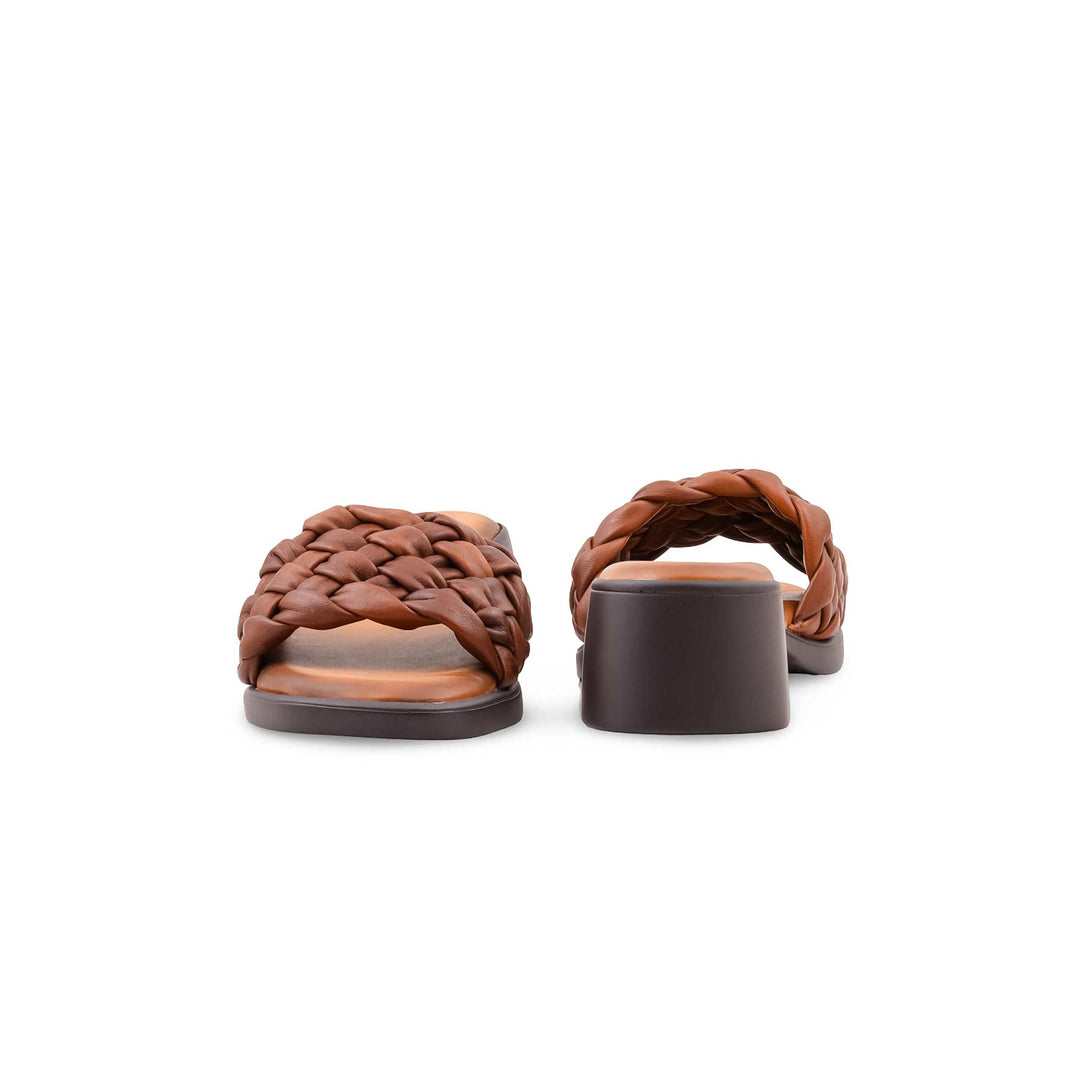 Brown Formal Slipper For Women PU0776