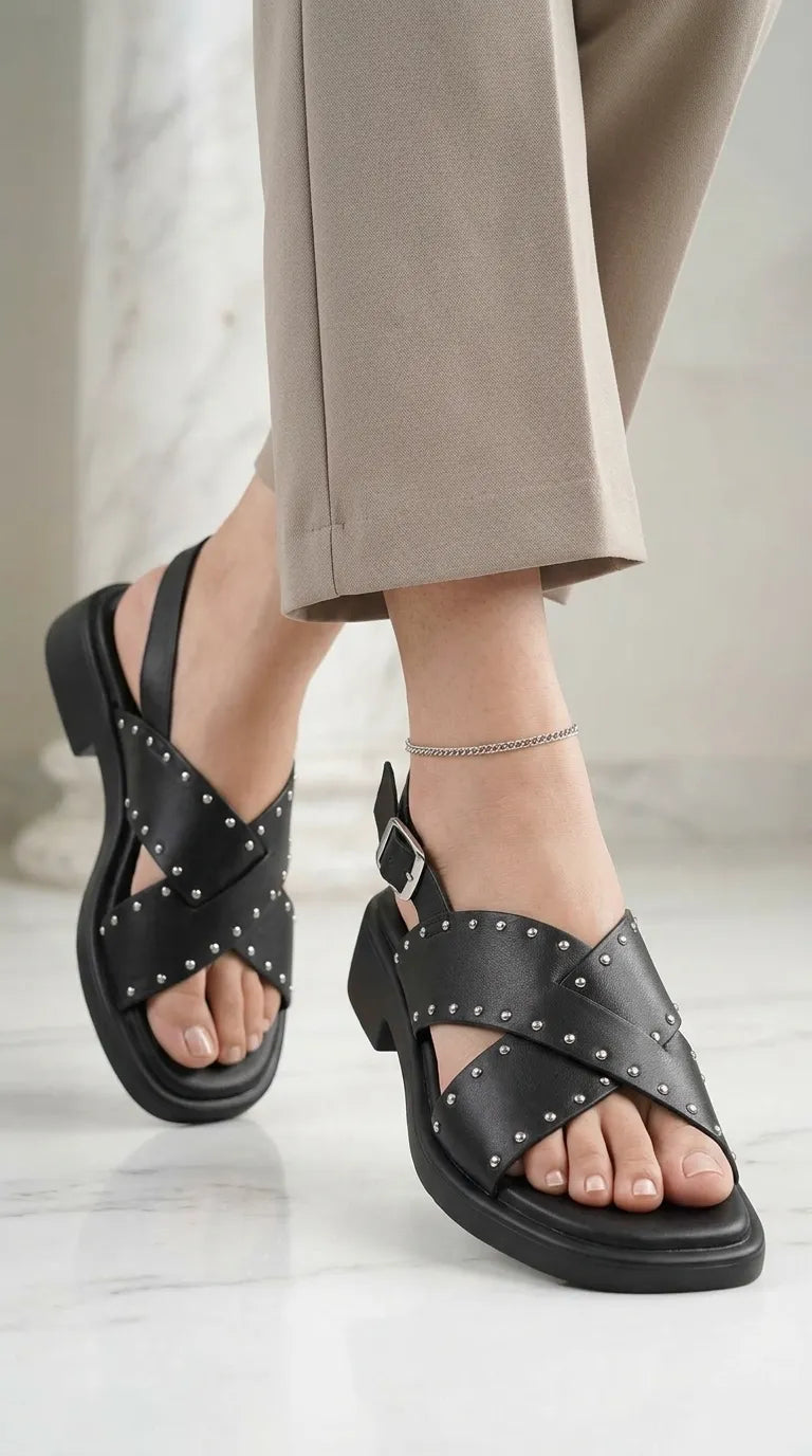 Black Formal Sandal For Women PU0777