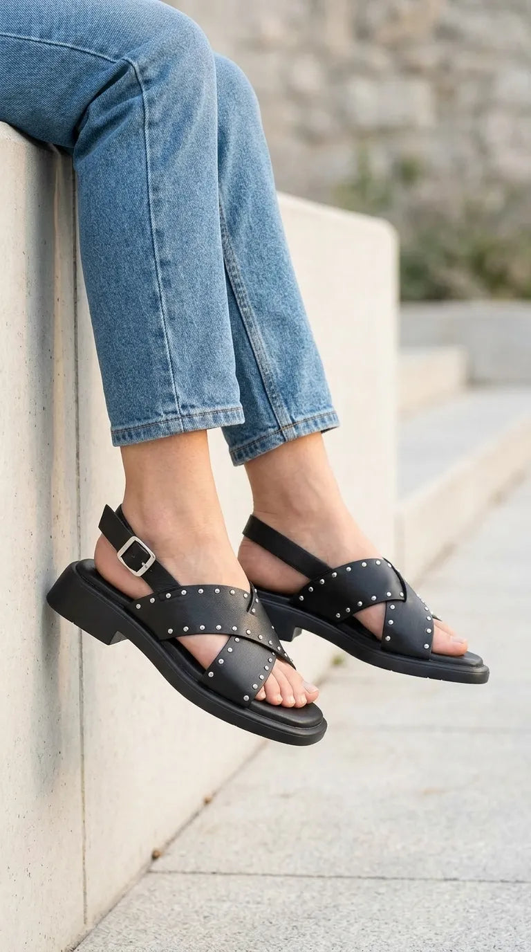 Black Formal Sandal For Women PU0777