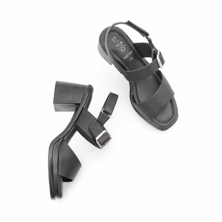 Black Formal Sandal For Women PU0785