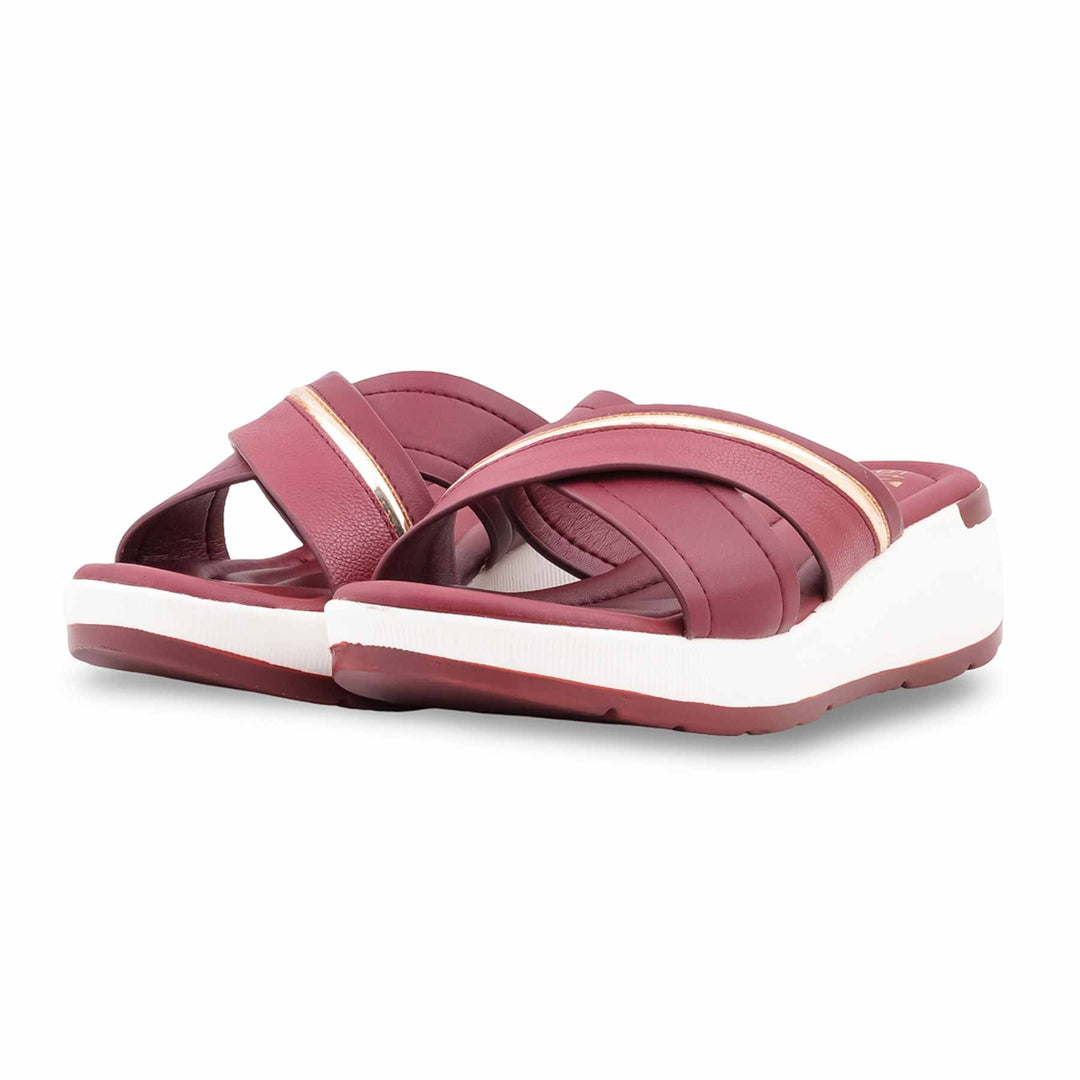 Maroon Formal Slipper For Women PU0787
