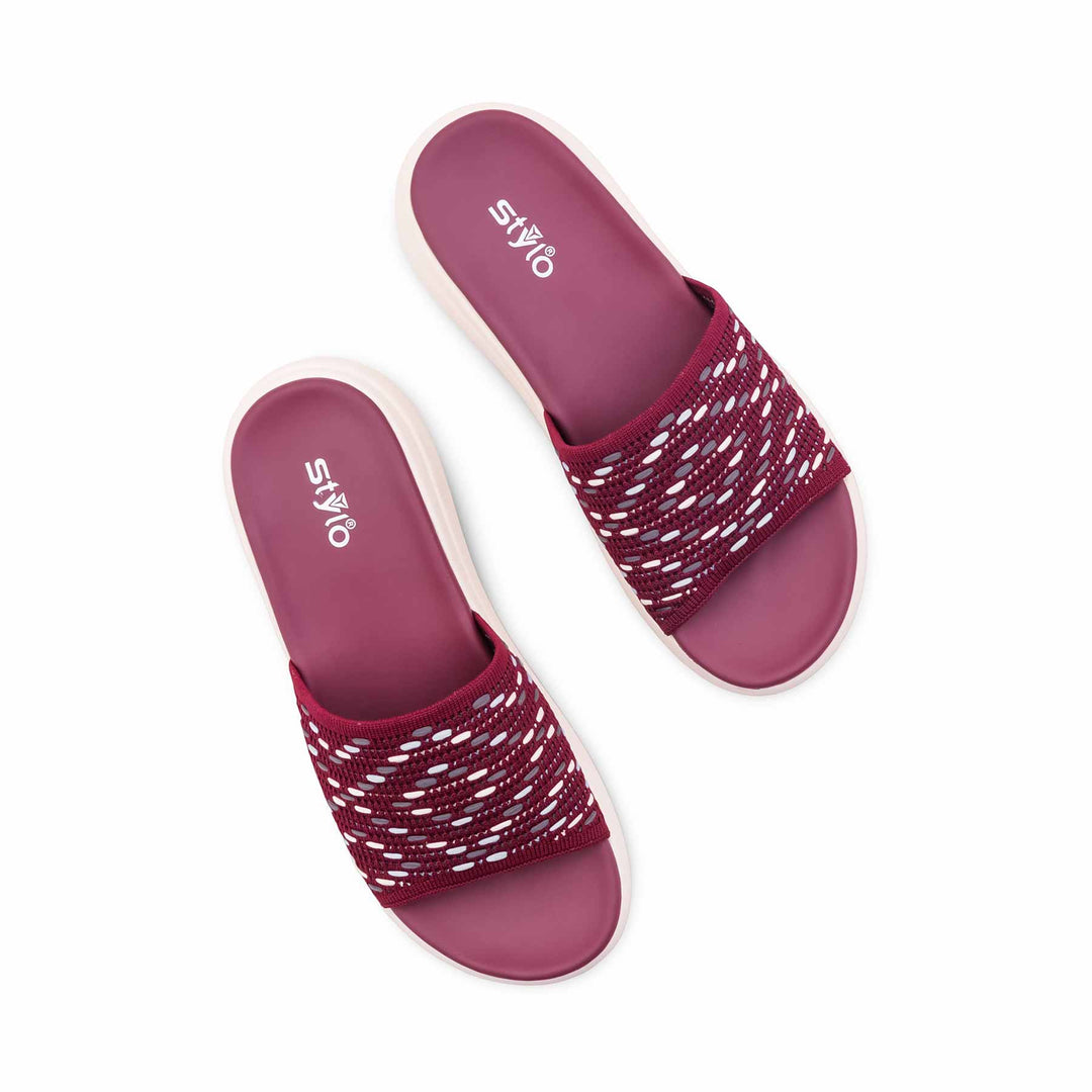 Maroon Formal Slipper For Ladies PU0795