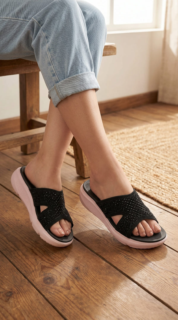 Black Formal Women Slipper PU0797
