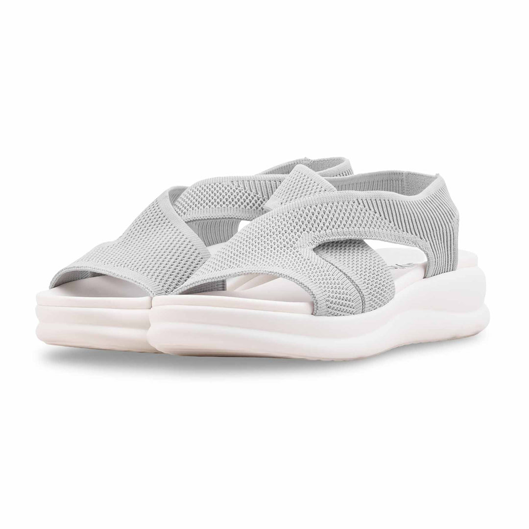 Grey Formal Sandal For Ladies PU0805
