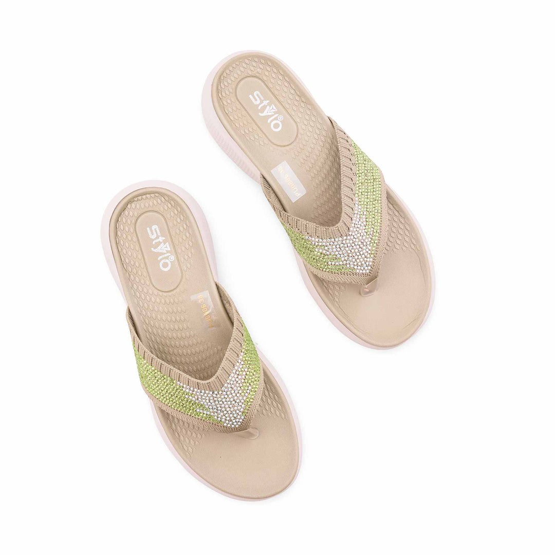 Olive Formal Chappal For Women PU0806