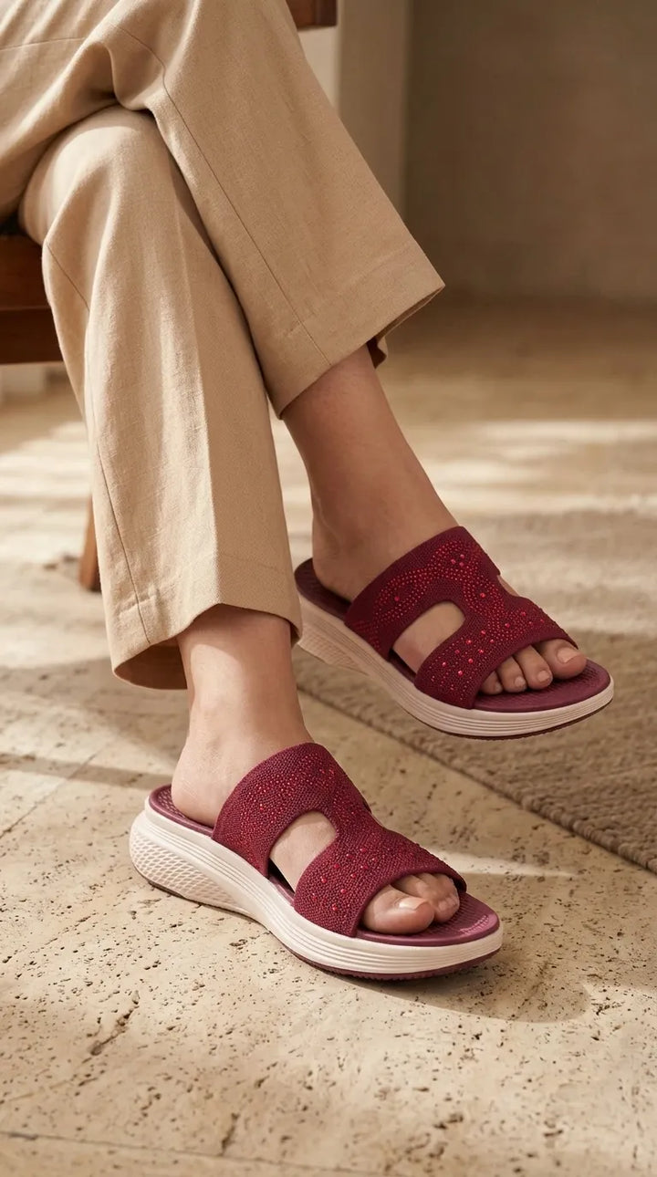 Maroon Formal Slipper For Ladies PU0811