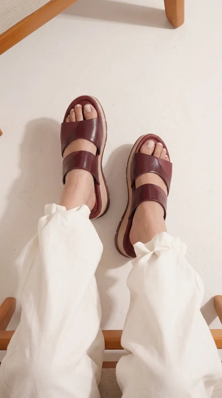 Maroon Formal Slipper For Ladies PU0812