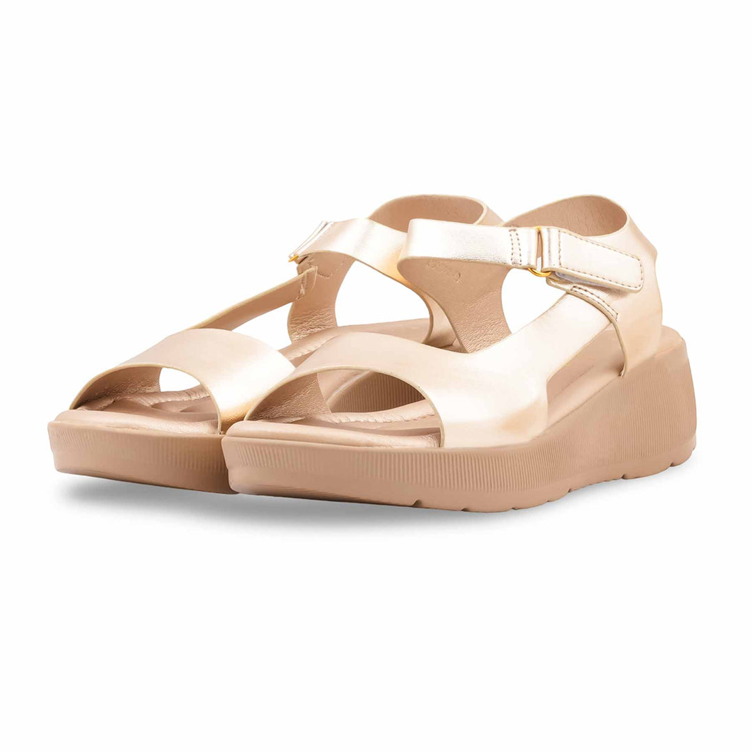 Golden Formal Sandal For Women PU0813