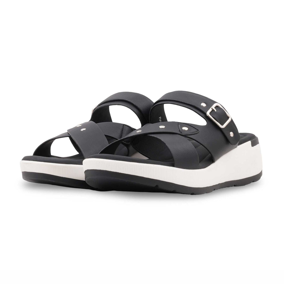 Black Formal Slipper For Women PU0814