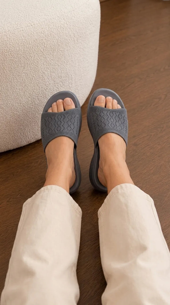 Grey Formal Slipper For Ladies PU0815