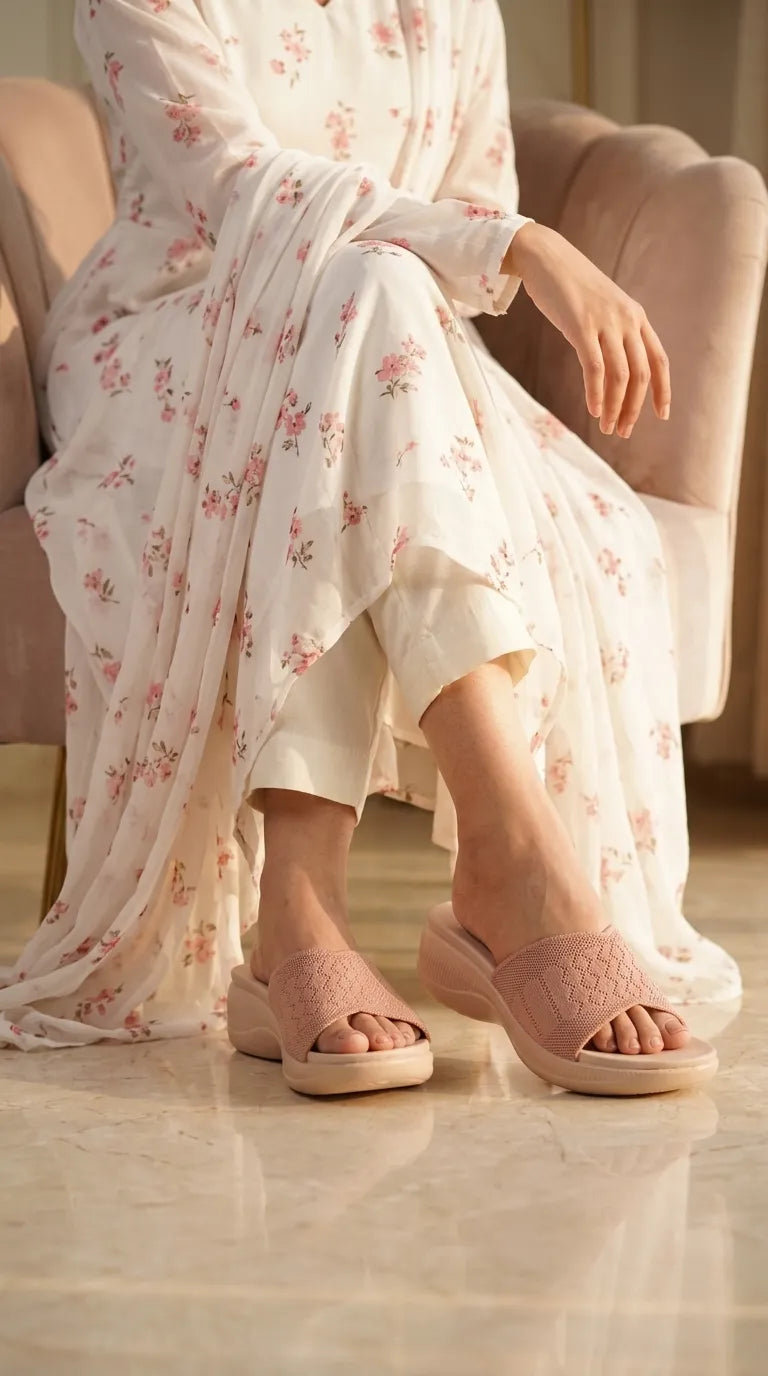 Pink Formal Slipper For Women PU0815