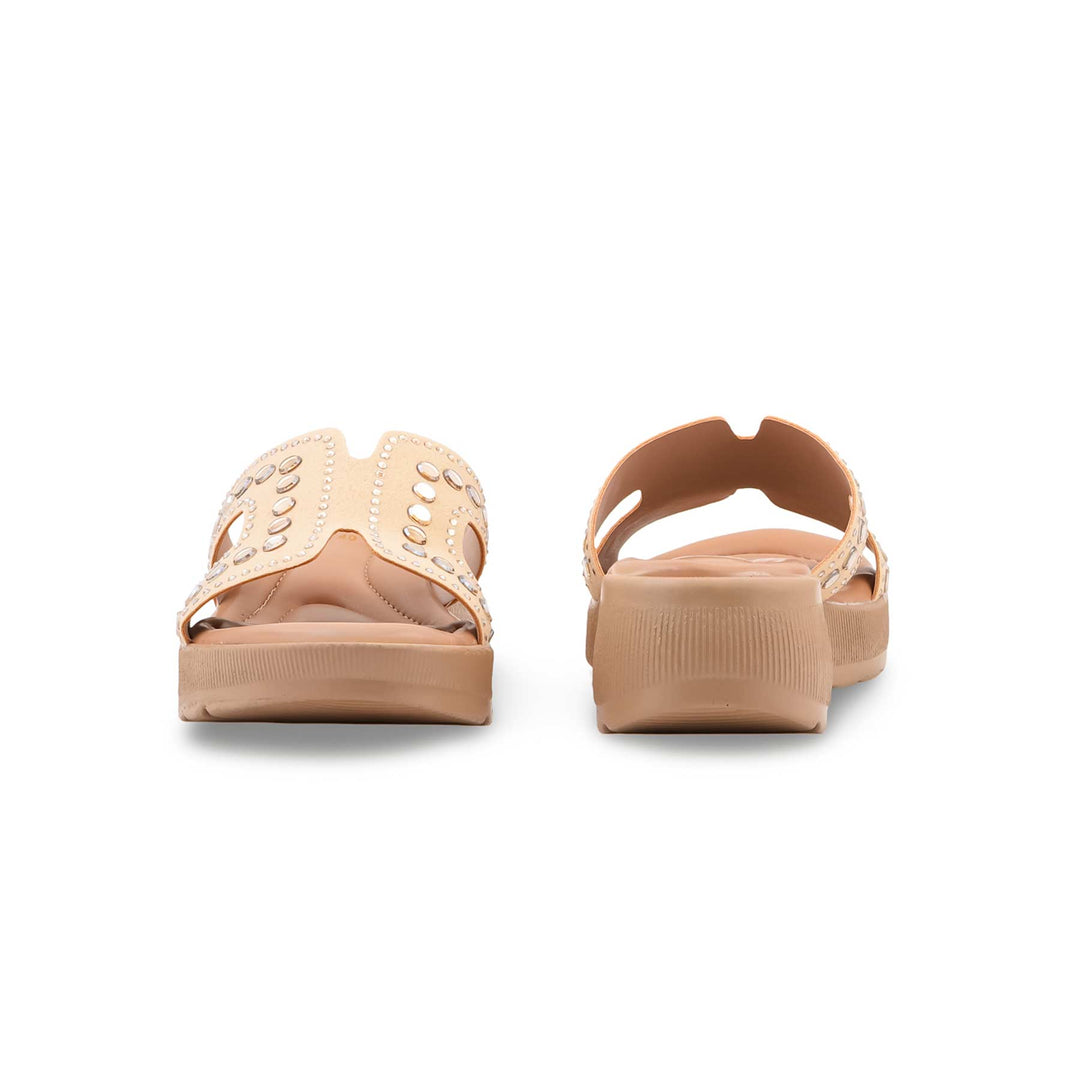 Beige Formal Slipper For Women PU0818
