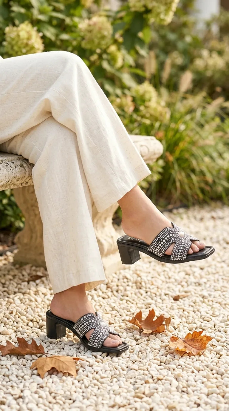 Black Formal Slipper For Women PU0819