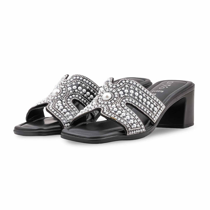 Black Formal Slipper For Women PU0819