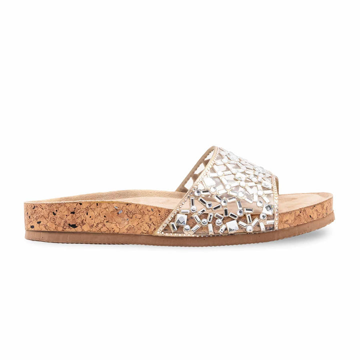 Golden Formal Slipper For Women PU0832