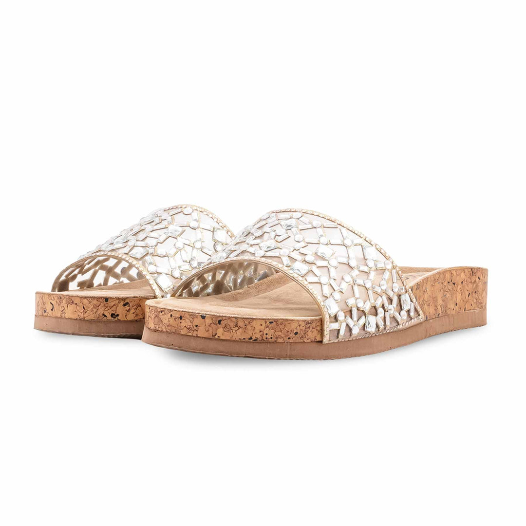 Golden Formal Slipper For Women PU0832