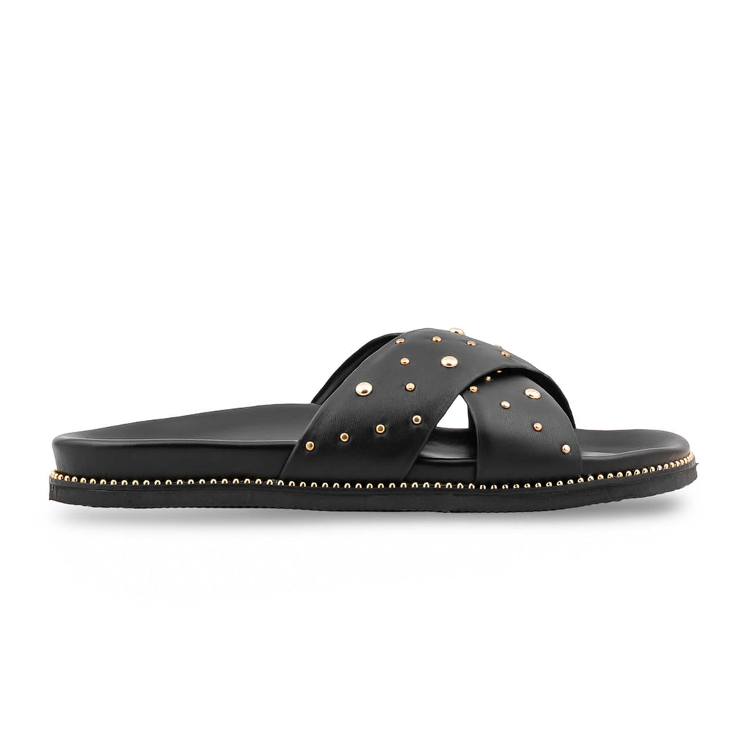 Black Formal Slipper For Ladies PU0836