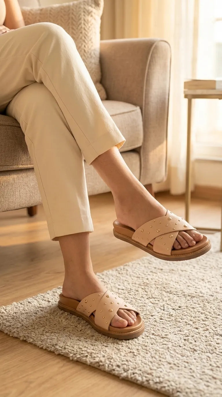 Mustard Formal Slipper For Women Formal0836