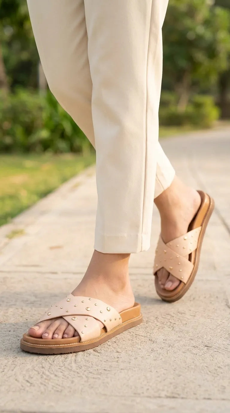 Mustard Formal Slipper For Women Formal0836