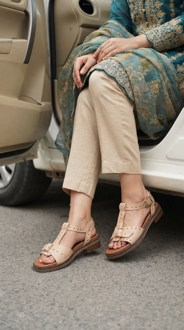 Beige Formal Sandal For Women PU0837