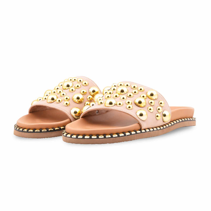 Golden Formal Slipper For Women PU0839