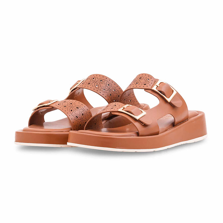 Tan Formal Slipper For Ladies PU0855