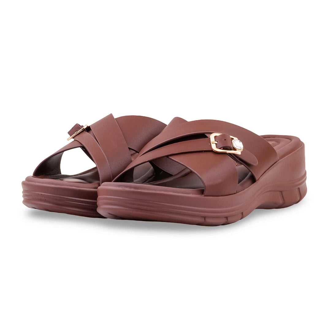 Coffee Formal Slipper For Women PU0856