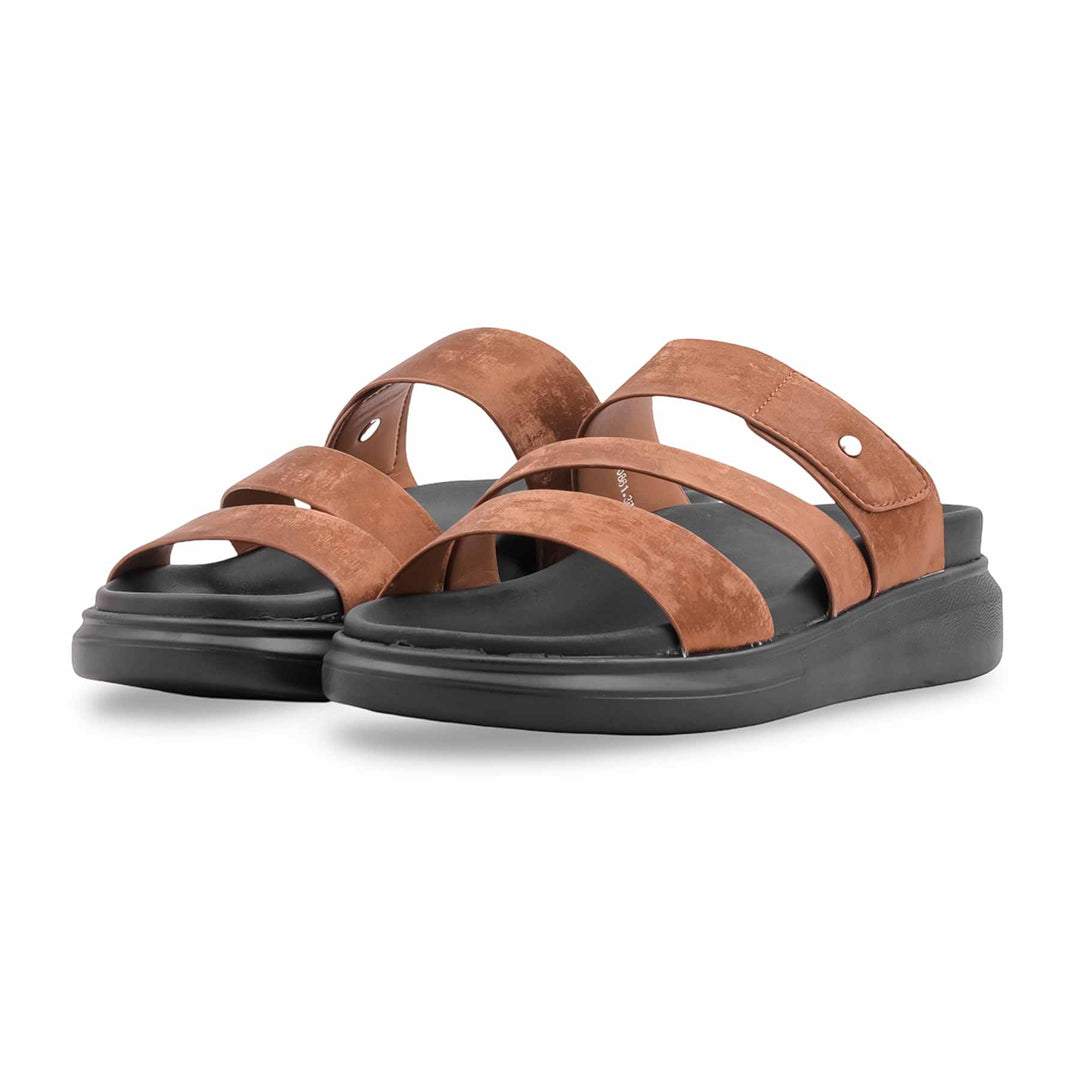 Brown Formal Slipper For Ladies PU0861