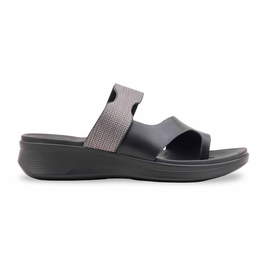 Black Formal Chappal For Women PU0864