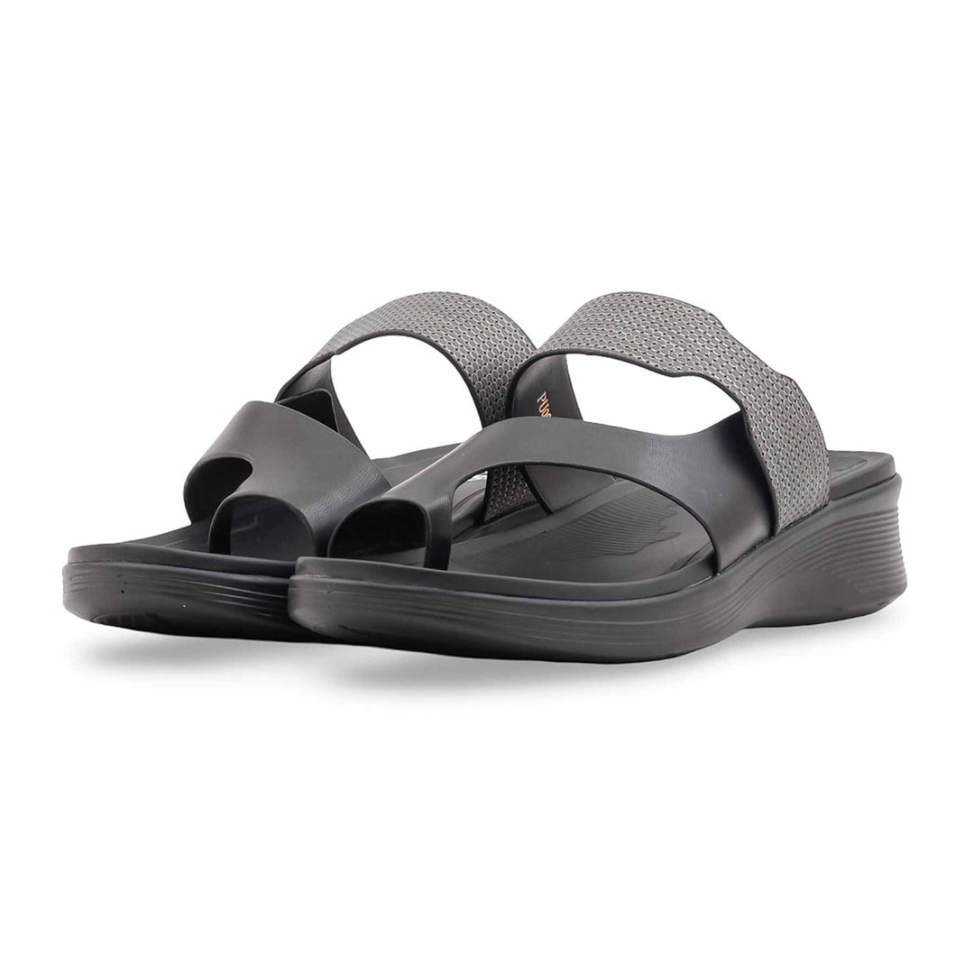 Black Formal Chappal For Women PU0864