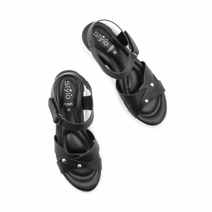 Black Formal Sandal For Ladies PU0865