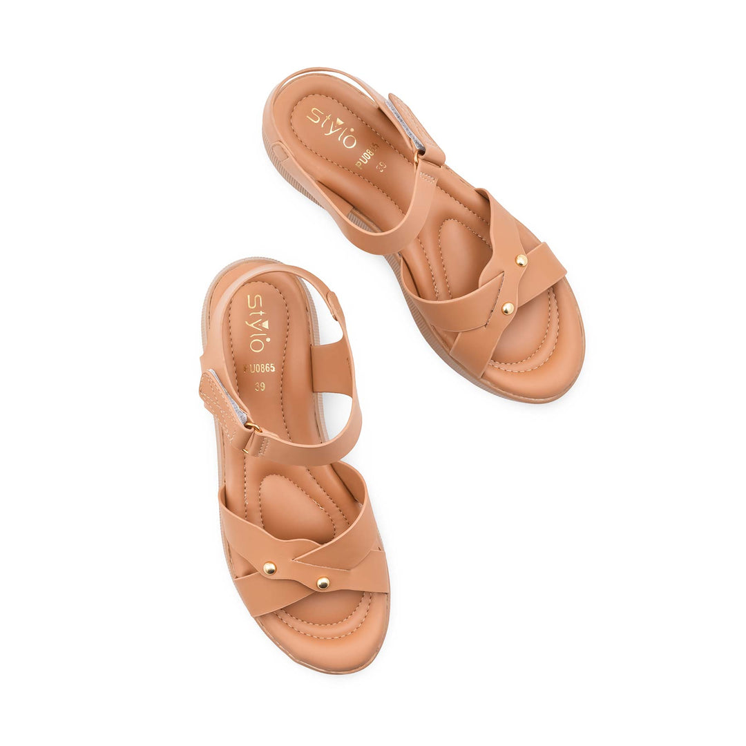 Beige Formal Sandal For Women PU0865