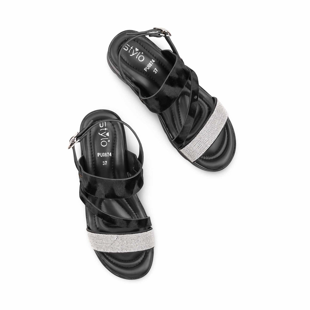 Black Formal Sandal For Women PU0874
