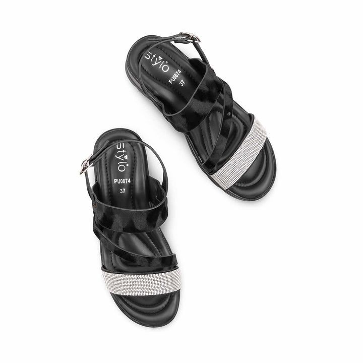 Black Formal Sandal For Women PU0874