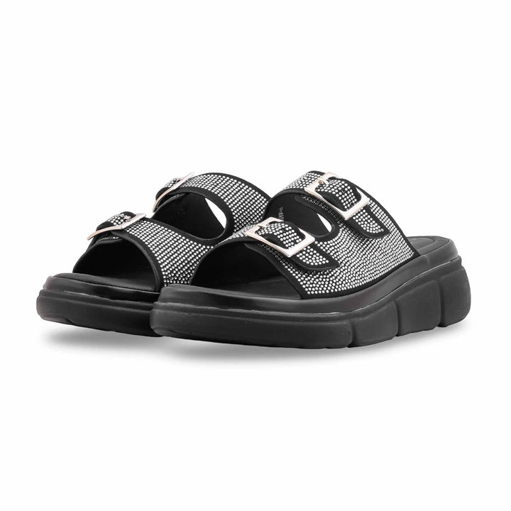 Black Formal Slipper For Ladies PU0880