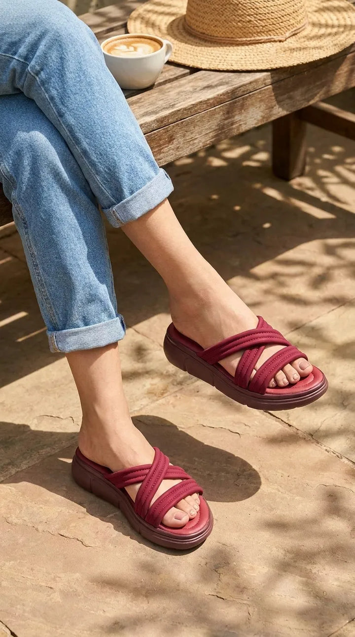 Maroon Formal Slipper For Women PU0882