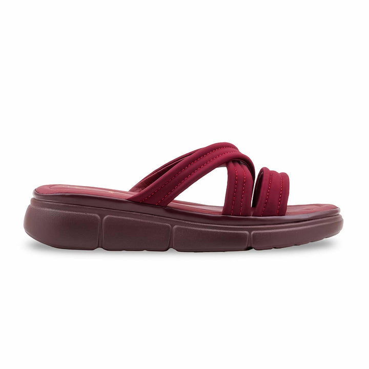 Maroon Formal Slipper For Women PU0882