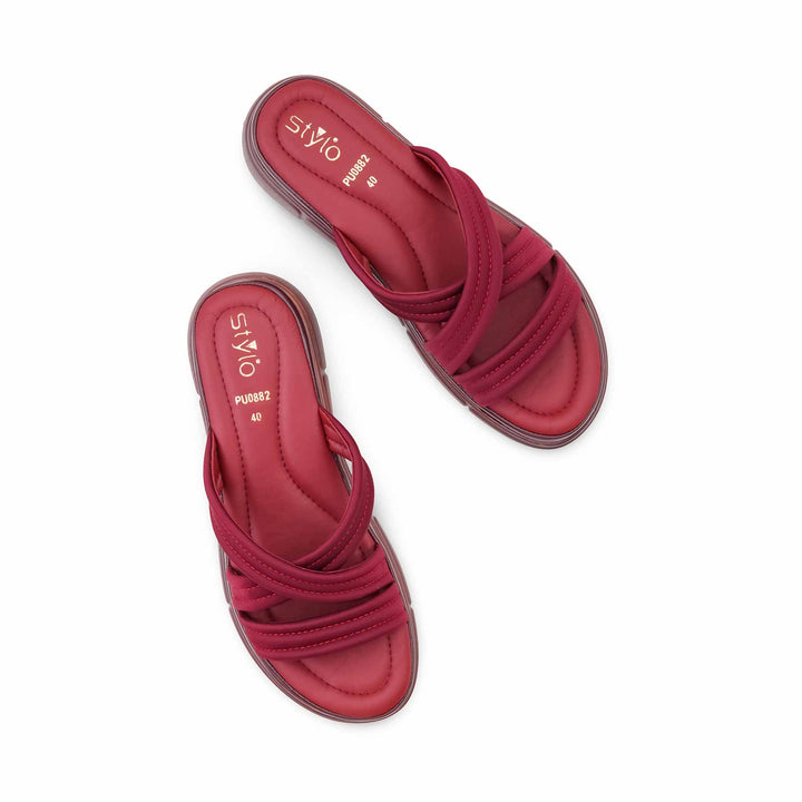 Maroon Formal Slipper For Women PU0882