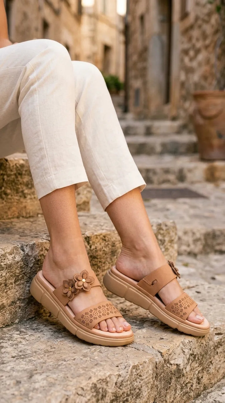 Beige Formal Slipper For Women PU0883