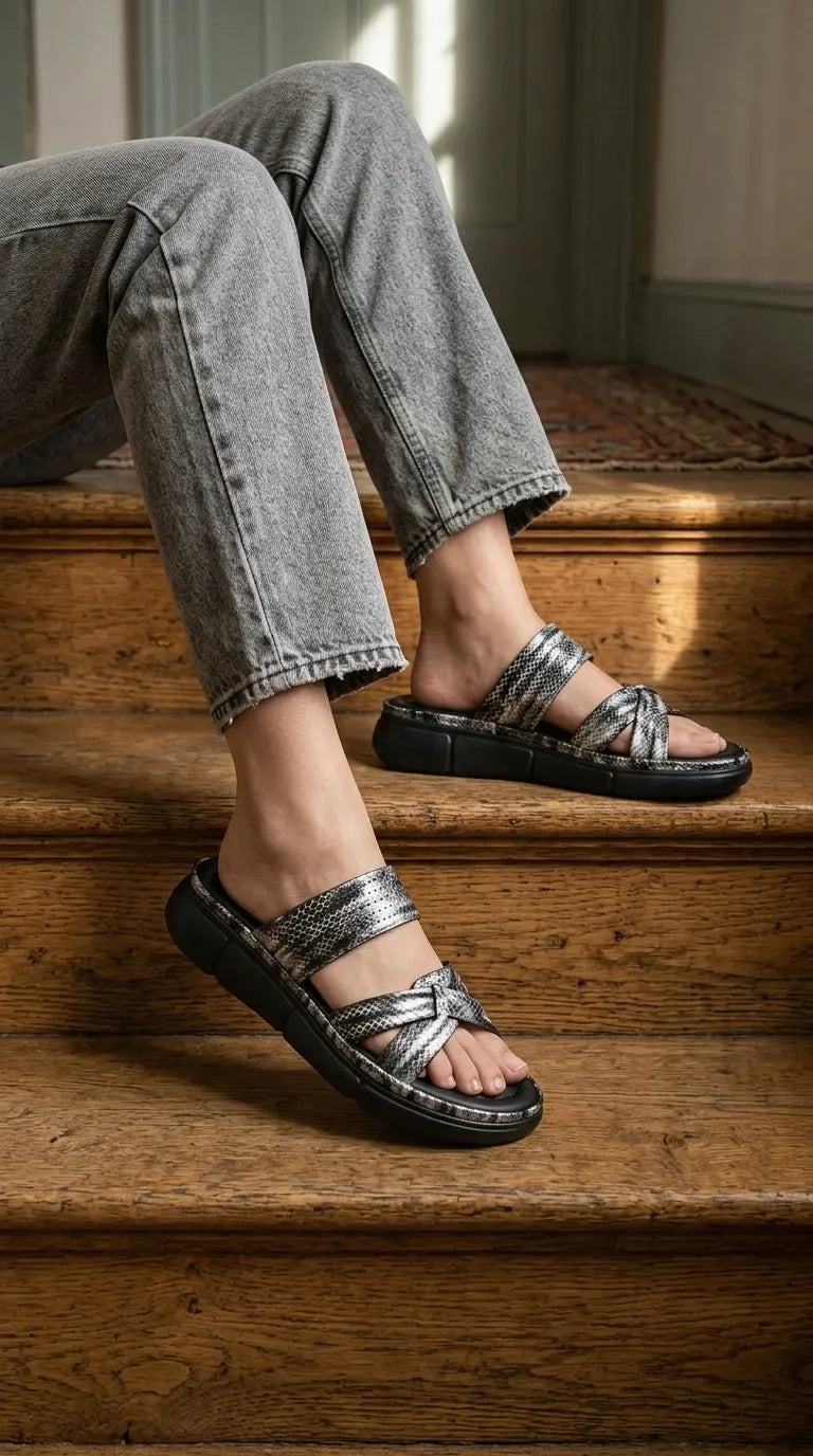 Black Formal Slipper For Ladies PU0884