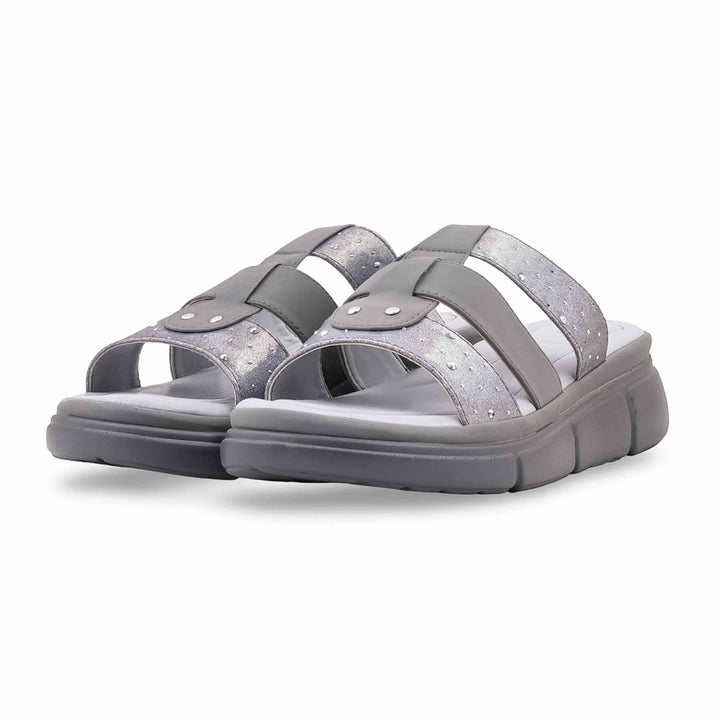Grey Formal Slipper For Women PU0886