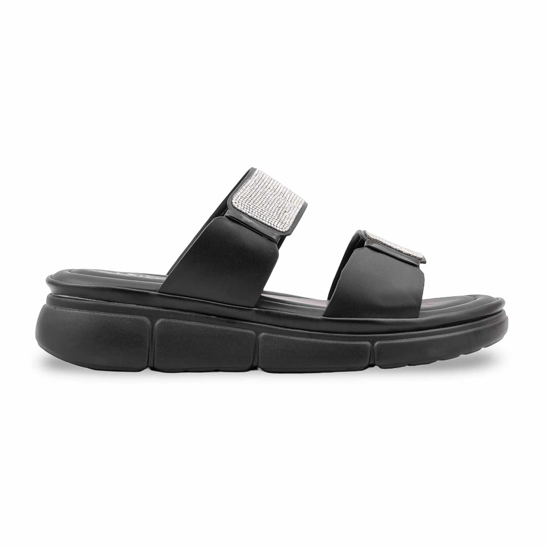 Black Formal Slipper For Ladies PU0887