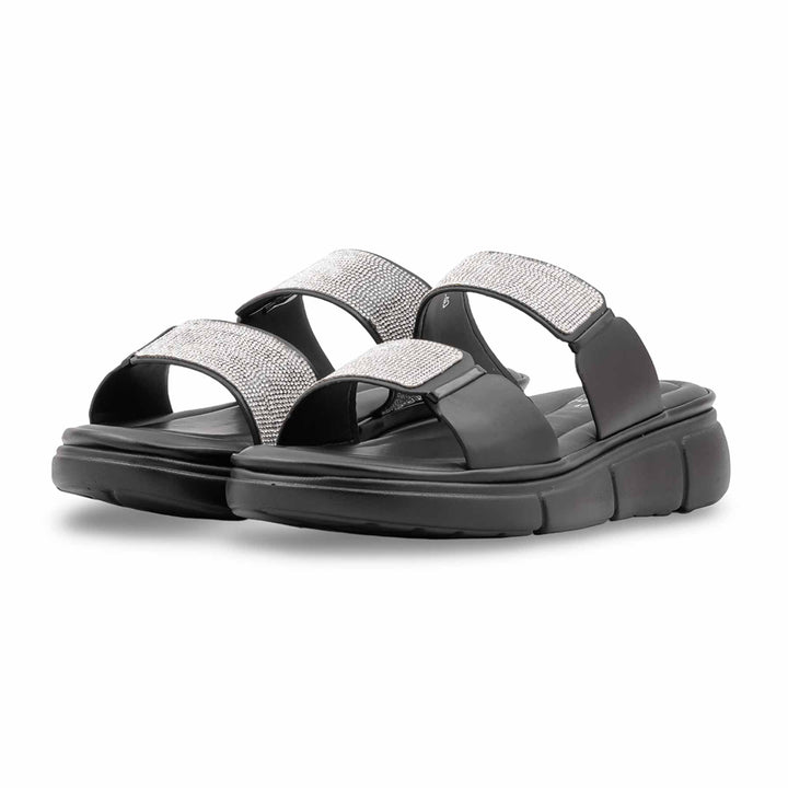 Black Formal Slipper For Ladies PU0887