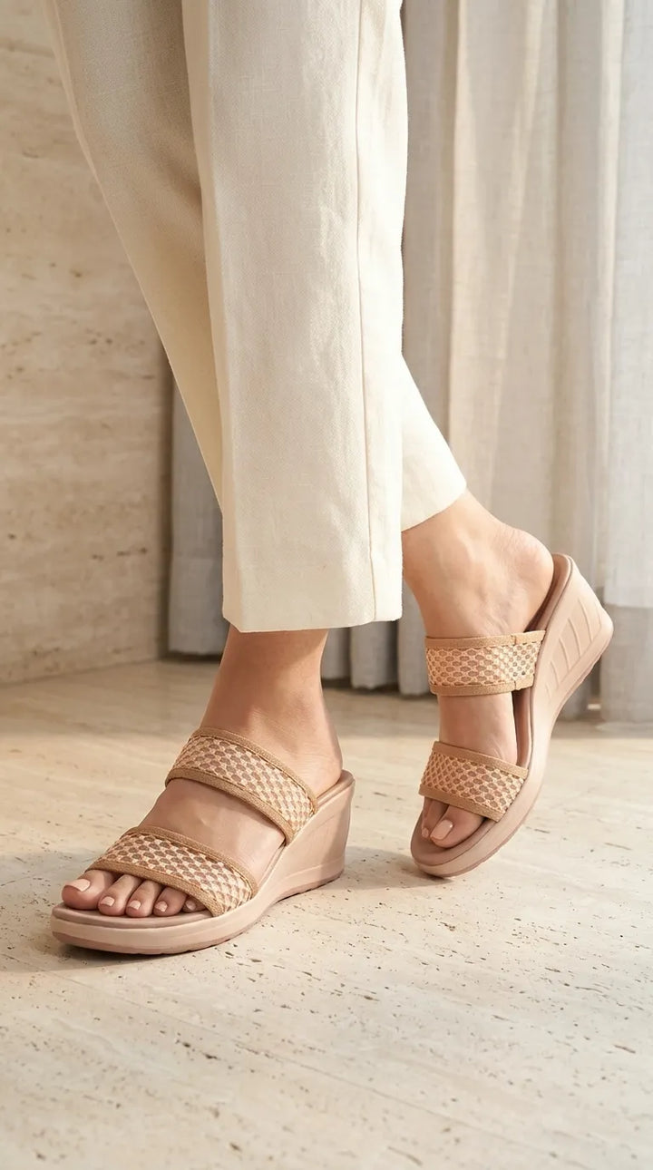 Beige Formal Slipper For Women PU0888