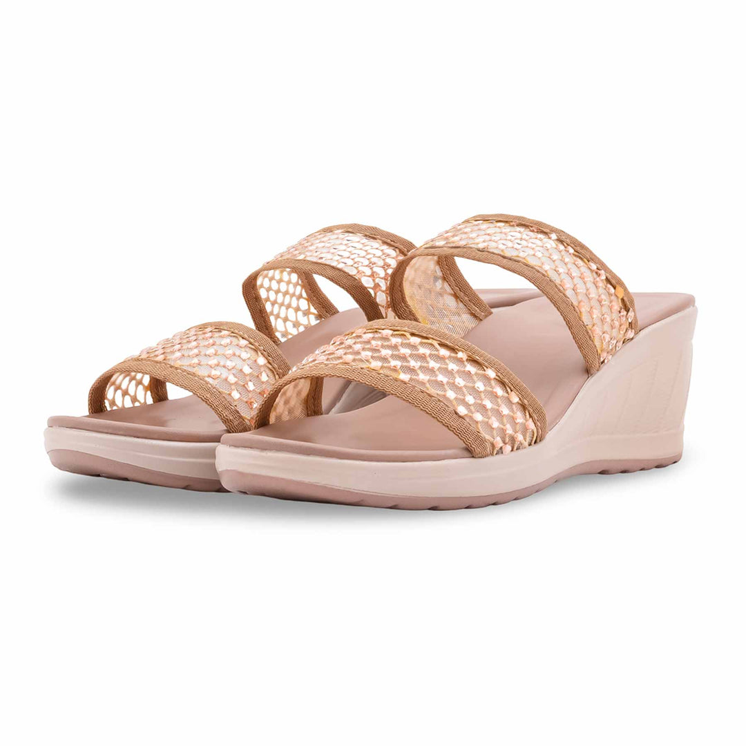 Beige Formal Slipper For Women PU0888