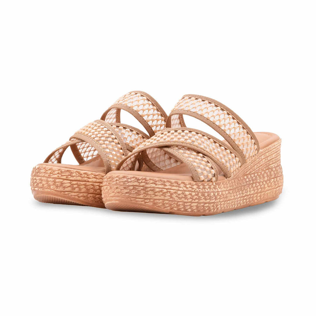 Beige Formal Slipper For Ladies PU0889
