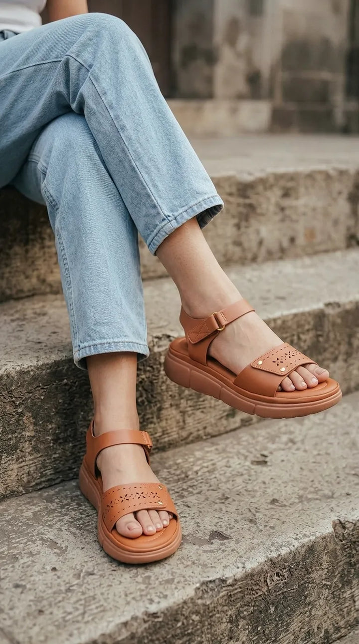 Brown Formal Sandal For Ladies PU0891